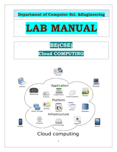 Cloud Computing Lab Manual for BE(CSE) Students