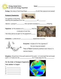 Ecology Guided Notes