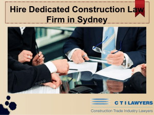 Hire Dedicated Construction Law Firm in Sydney