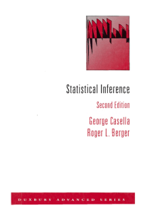 Casella Berger Statistical Inference