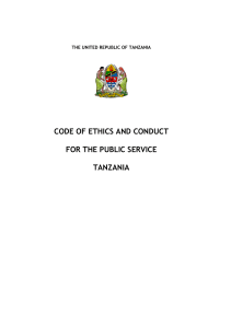 Tanzania Code of Ethics for Public Servants