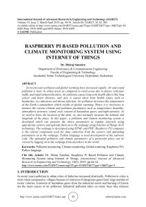 RASPBERRY PI BASED POLLUTION AND CLIMATE MONITORING SYSTEM USING INTERNET OF THINGS