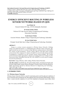 ENERGY EFFICIENT ROUTING IN WIRELESS SENSOR NETWORKS BASED ON QOS 