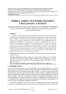 MOBILE ADHOC NETWORKS SECURITY CHALLENGES: A SURVEY