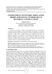 CONSIGNMENT INVENTORY SIMULATION MODEL FOR SINGLE VENDOR-MULTI BUYERS IN A SUPPLY CHAIN 