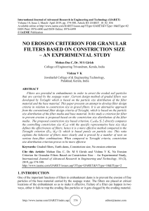 NO EROSION CRITERION FOR GRANULAR FILTERS BASED ON CONSTRICTION SIZE – AN EXPERIMENTAL STUDY