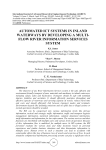 AUTOMATED ICT SYSTEMS IN INLAND WATERWAYS BY DEVELOPING A MULTI-FLOW RIVER INFORMATION SERVICES SYSTEM