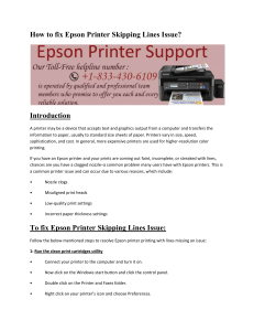 How to fix Epson Printer Skipping Lines Issue