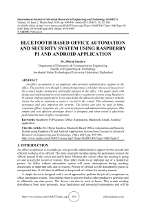 BLUETOOTH BASED OFFICE AUTOMATION AND SECURITY SYSTEM USING RASPBERRY PI AND ANDROID APPLICATION
