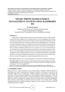 SMART PHONE BASED ENERGY MANAGEMENT SYSTEM USING RASPBERRY PI3