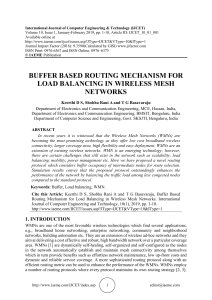 BUFFER BASED ROUTING MECHANISM FOR LOAD BALANCING IN WIRELESS MESH NETWORKS