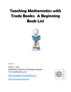 F1 Teaching Mathematics with Trade Books beginning book list TLJCG