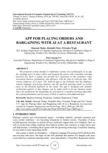 APP FOR PLACING ORDERS AND BARGAINING WITH AI AT A RESTAURANT 