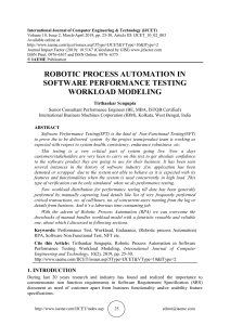 ROBOTIC PROCESS AUTOMATION IN SOFTWARE PERFORMANCE TESTING WORKLOAD MODELING 