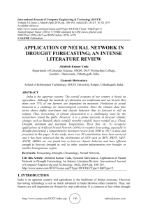 APPLICATION OF NEURAL NETWORK IN DROUGHT FORECASTING; AN INTENSE LITERATURE REVIEW
