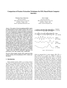 COMPARISON OF FEATURE EXTRACTION TECHNIQUES FOR EEG BASED RAIN-COMPUTER INTERFACE 