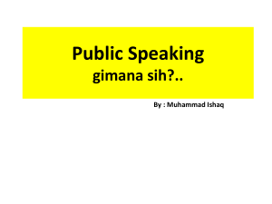 Materi Public Speaking shaq