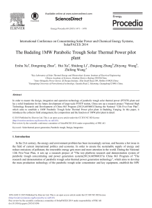 the-badaling-1mw-parabolic-trough-solar-thermal-power-pilot-plant