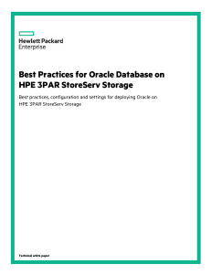 Best Practices for Oracle Database on HPE 3PAR Storage