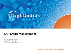 sap credit management overview