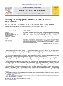 Modelling and solving optimal placement problems in wireless sensor networks