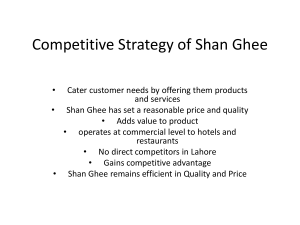 SHAN GHEE COMPETITIVE STRATEGY