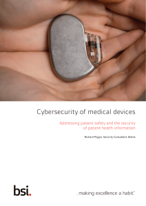 BSI White Paper - Cybersecurity of medical devices