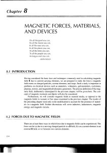 Magnetic Forces, Materials and Devices