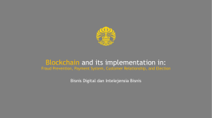 20661 [BDIB] 9th Session - Blockchain and its implementation