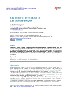 The Sense of Loneliness in The Solitary Reaper