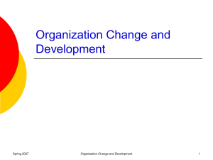 org change and devt 2