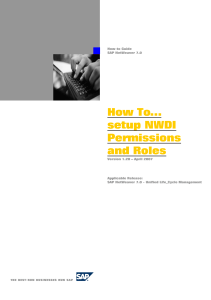 NWDI Roles and Permissions