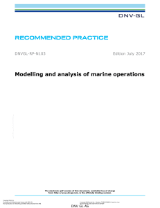 DNV GL Modelling and Analysis of Marine Operations