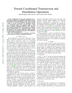 Toward Coordinated Transmission and Distribution Operations