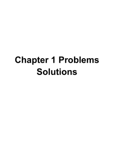 Chapter 1 Problems Solutions