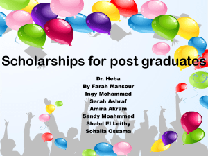 Scholarships for post graduates