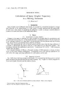 Calculation of Spray Droplet Trajectory