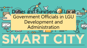 Duties and Functions of Local Government Officials
