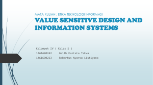 BAB IV Value Sensitive Design and Information Systems