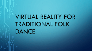 Virtual reality for traditional folk dance