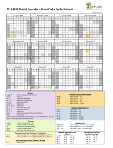2018-2019 Calendar
