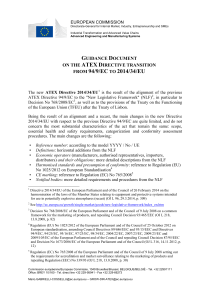 Guidance document on the ATEX transition 14-10-2015