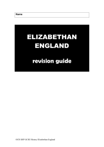 GCSE history Elizabethan England revision guide