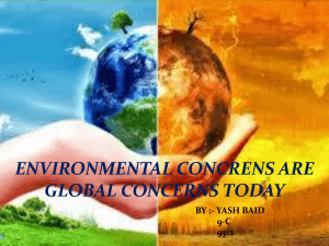 environmental concerns are global concerns today
