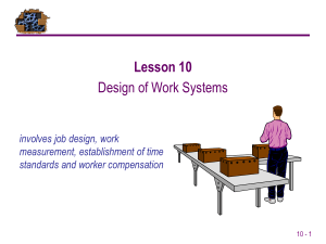 10 Design of Work Systems