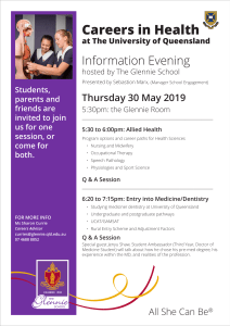 2019 Careers in Health Information Evening at Glennie