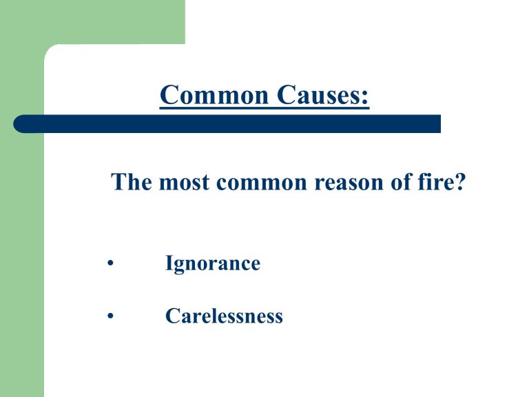 causes of fire essay