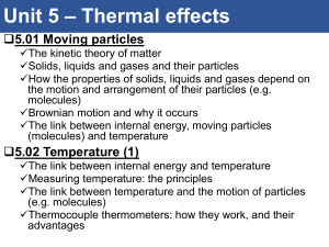 Thermal effects - Callibration of thermometers