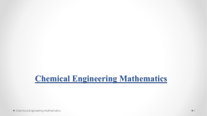 Chemical Engineering Mathematics