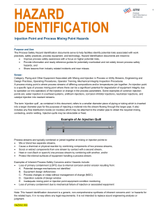 AFPM Hazard Identification - Injection Point and Process Mixing Point Hazards